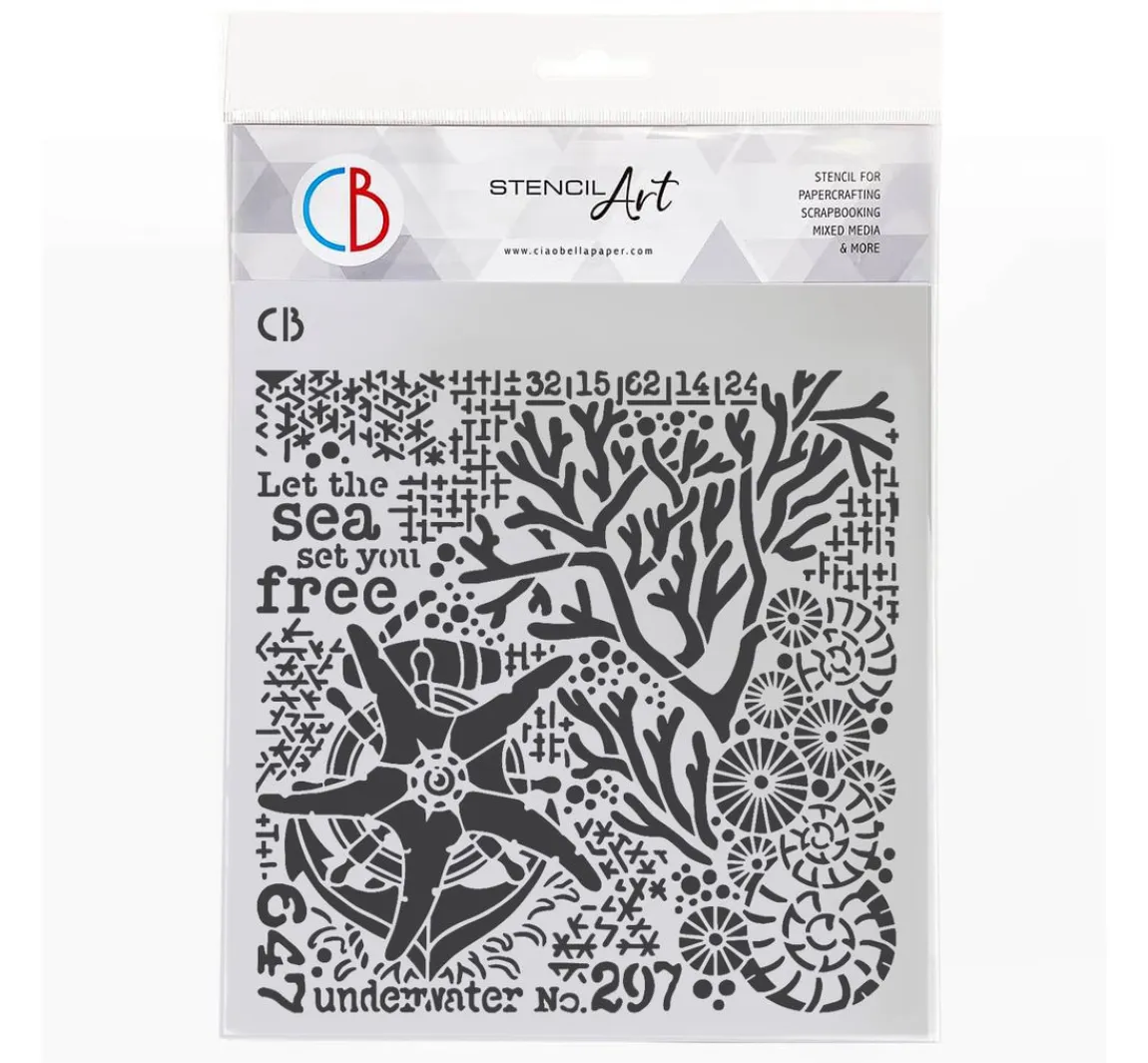 Clearance Ciao Bella Schablone "Coral Reef - Underwater"