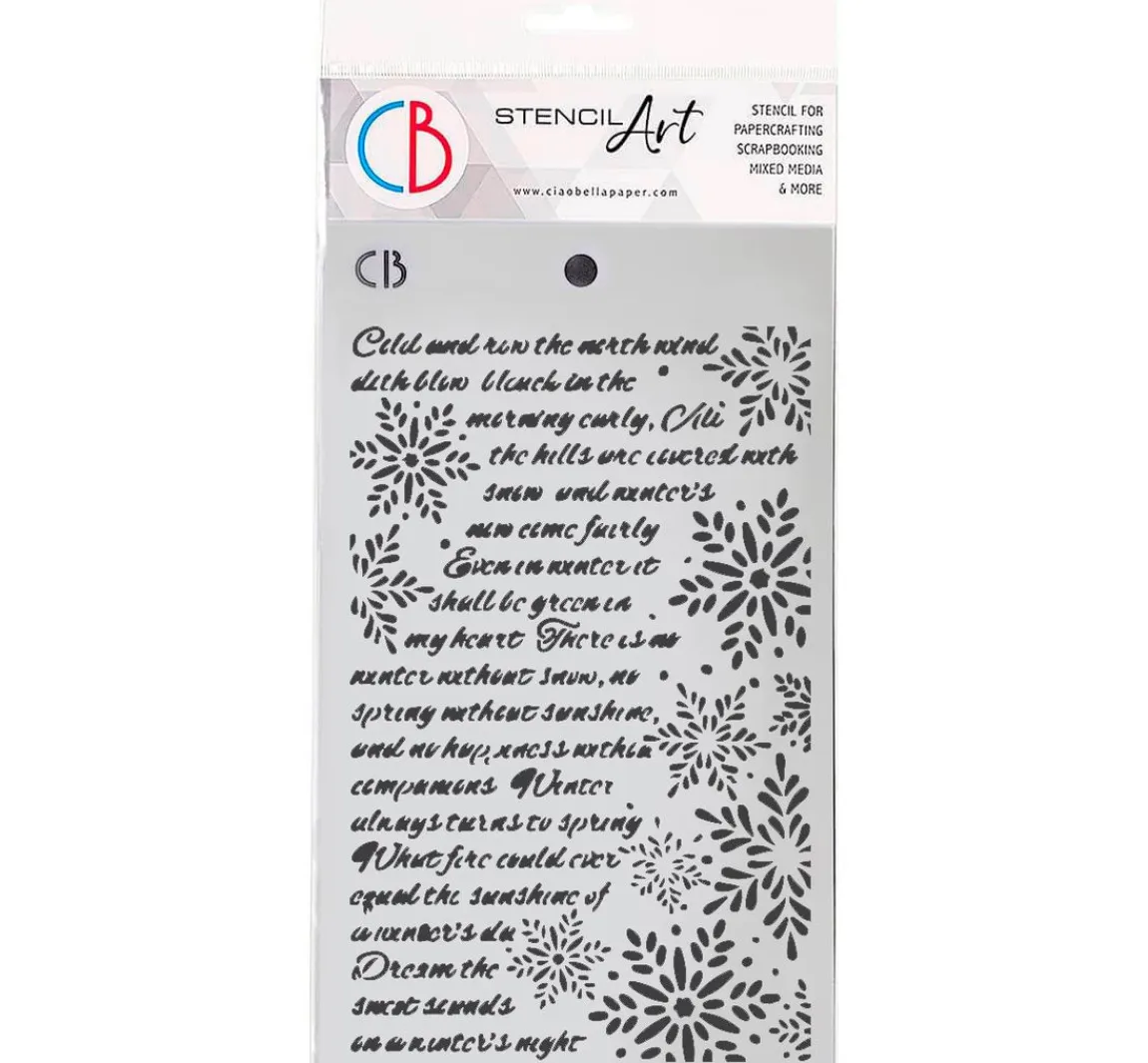 Outlet Ciao Bella Schablone "Elegance of Blue - Winter Poem"