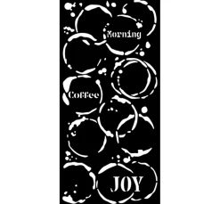 Stamperia Schablone "Furry Friends - Coffee Prints"