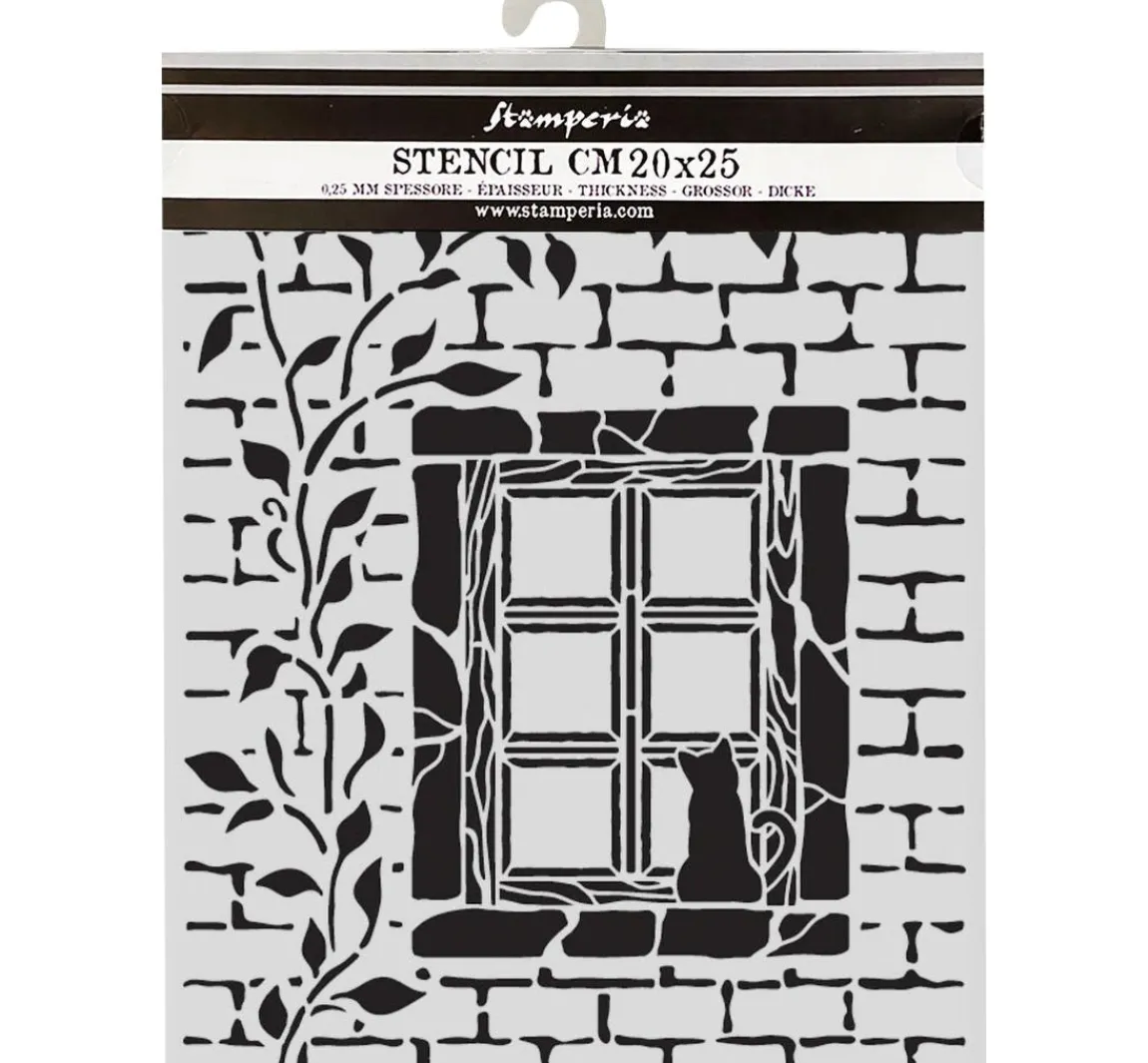 Hot Stamperia Schablone "Herbarium Silvae - Country Window"