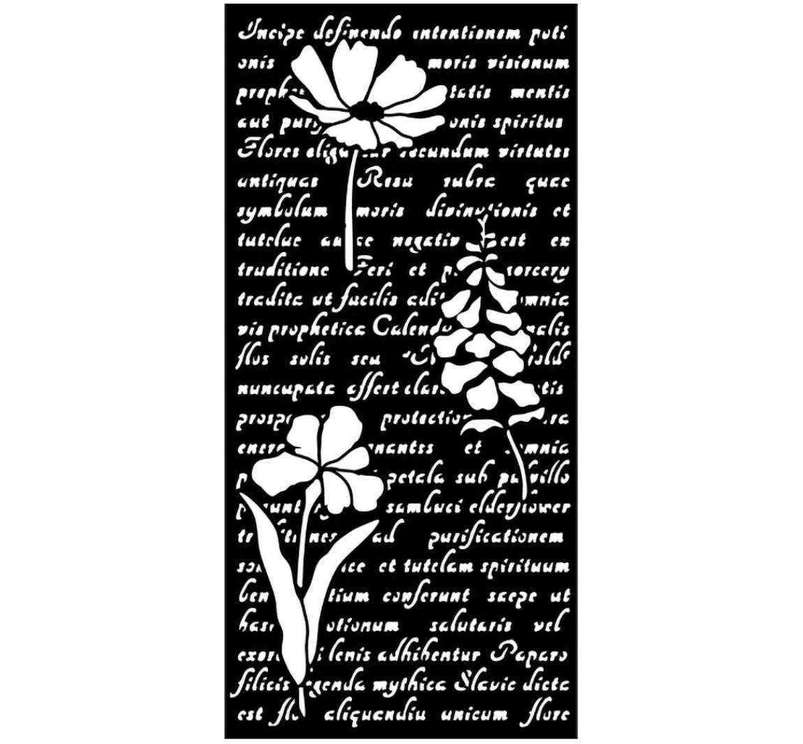 Discount Stamperia Schablone "Herbarium Silvae - Letter With Flowers"