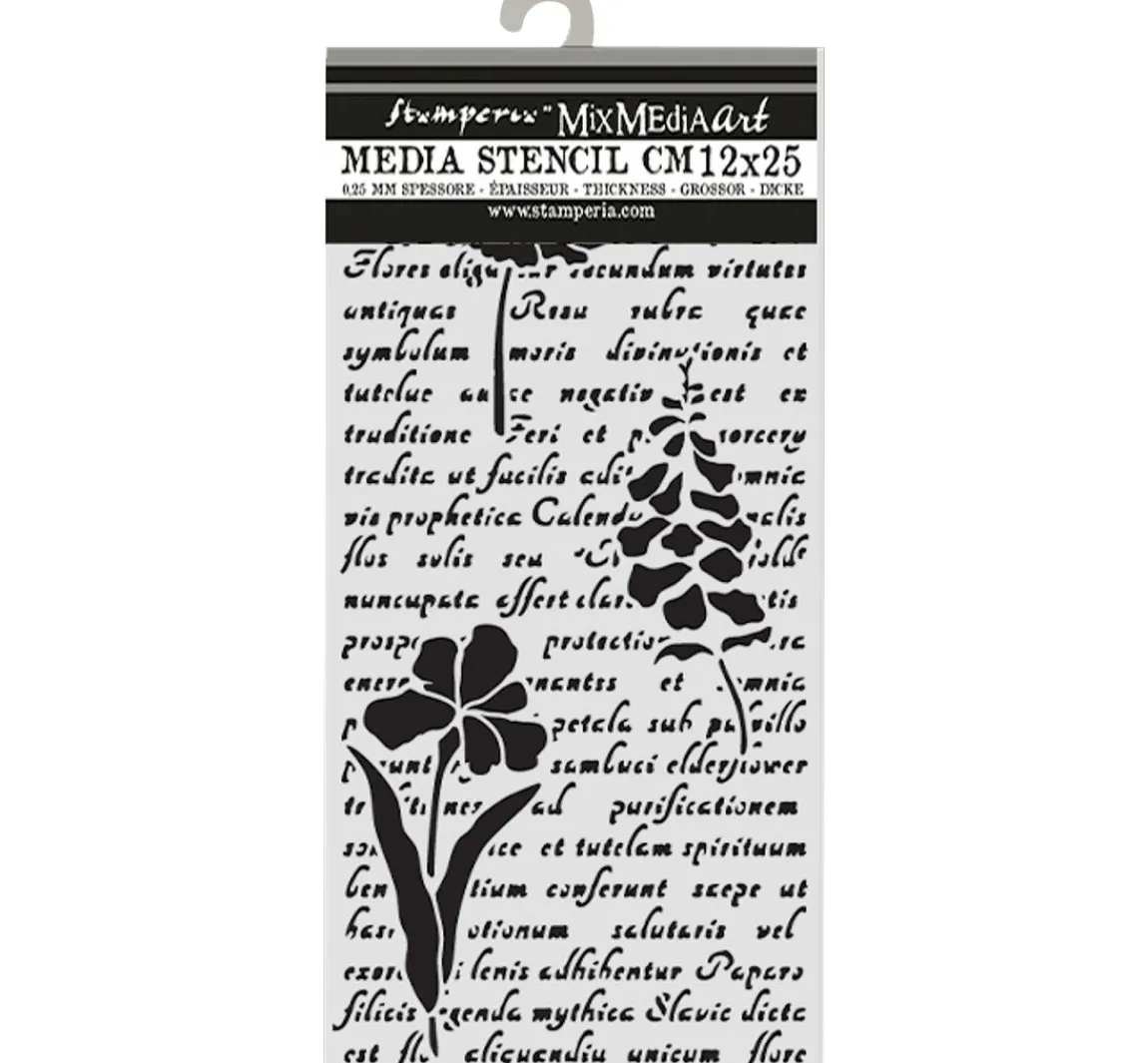 Discount Stamperia Schablone "Herbarium Silvae - Letter With Flowers"