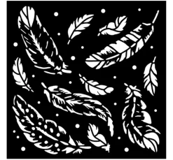 Sale Stamperia Schablone "Herbarium Silvae - Feather Pattern"