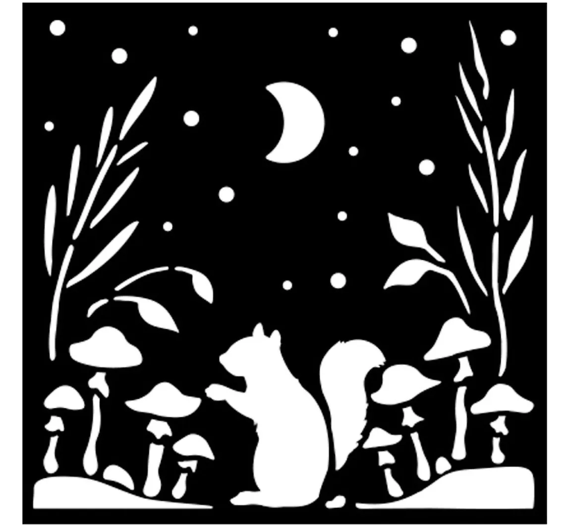 Discount Stamperia Schablone "Herbarium Silvae - Squirrel"