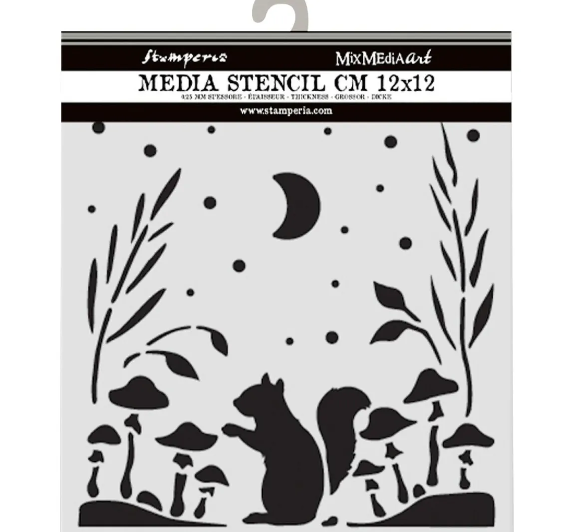 Discount Stamperia Schablone "Herbarium Silvae - Squirrel"