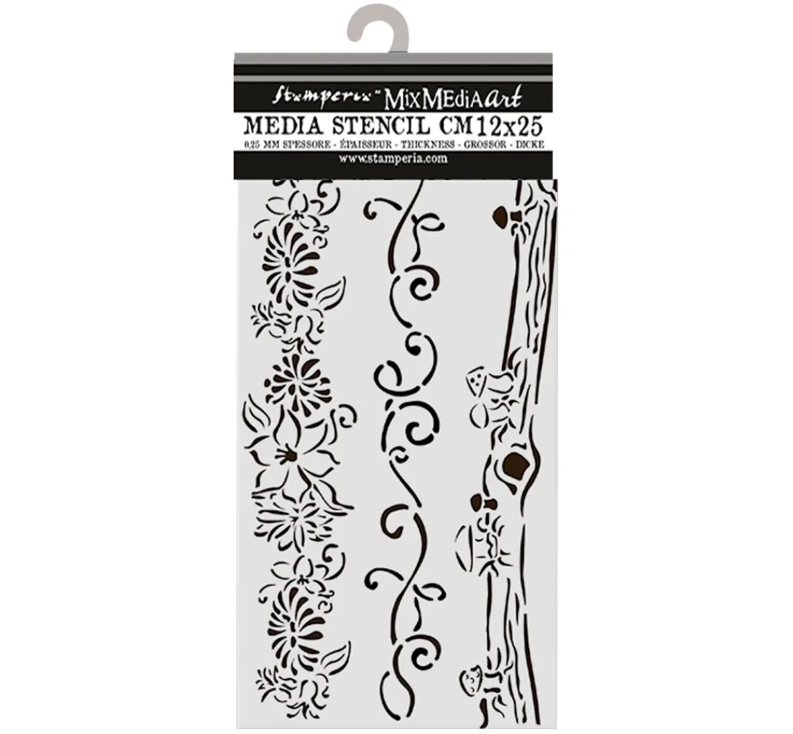 Best Stamperia Schablone "Hidden Grove", 12 x 25 cm