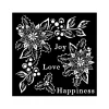 Outlet Stamperia Schablone "Joy, Love, Happiness"