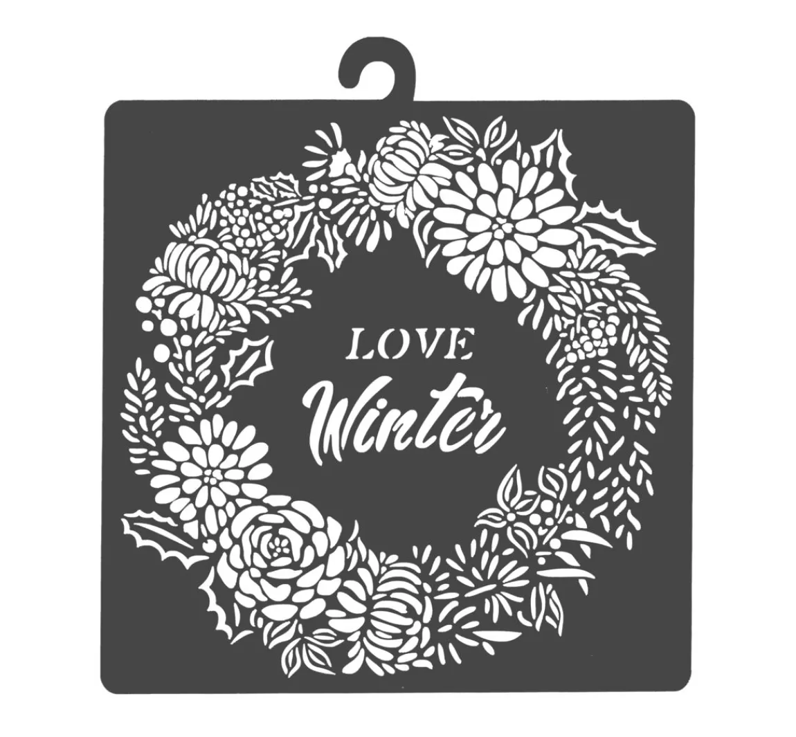 Hot Stamperia Schablone "Love Winter"