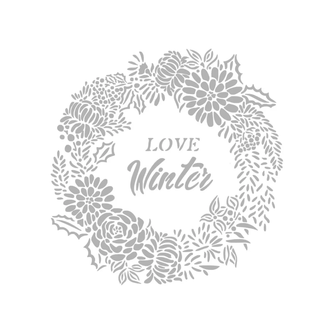 Hot Stamperia Schablone "Love Winter"