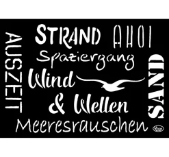 Outlet Viva Decor Schablone "Maritime Wörter", DIN A4
