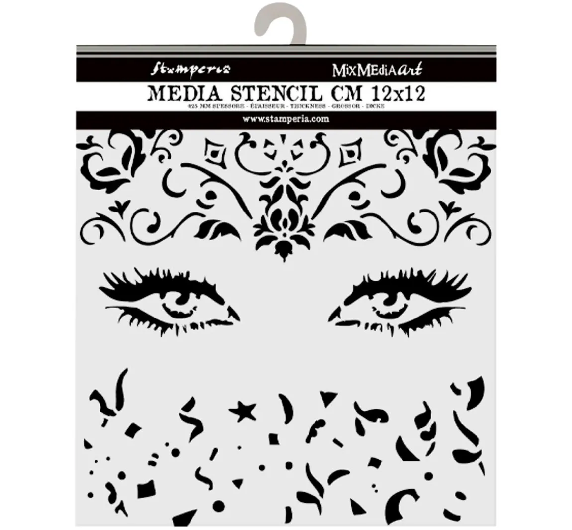 Discount Stamperia Schablone "Masquerade"