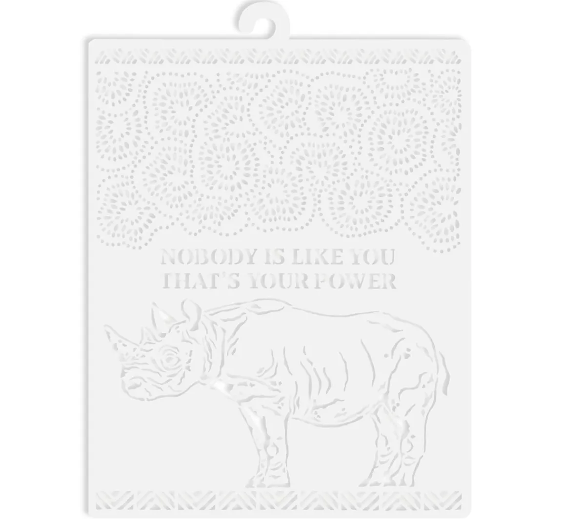 Discount Stamperia Schablone "Nashorn"