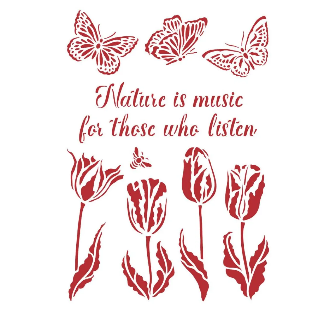 Stamperia Schablone "Nature is Music..."