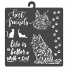 Stamperia Schablone "Orchids and Cats - Best Friends"