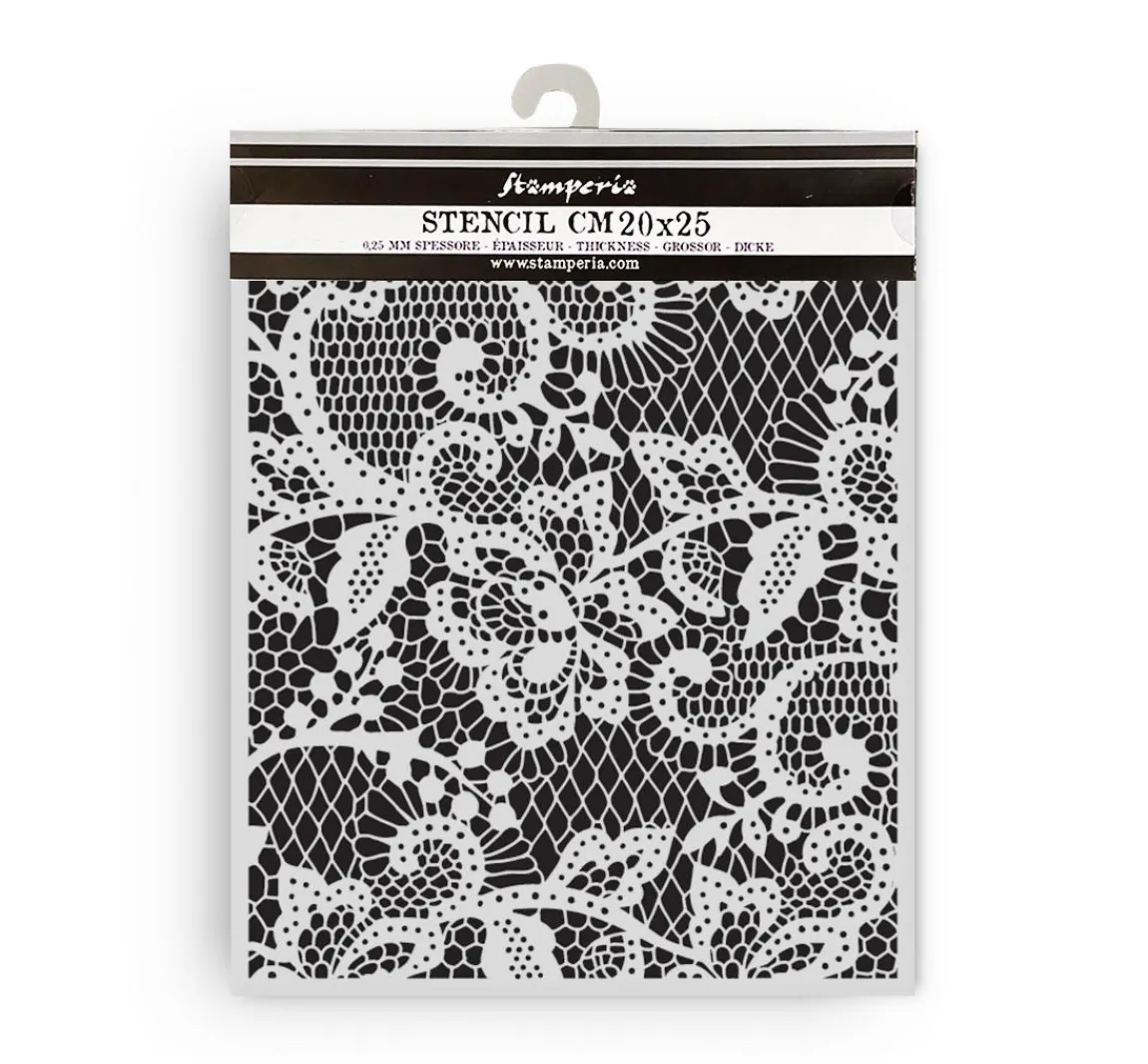 Best Stamperia Schablone "Quiet Days- Floral Lace"