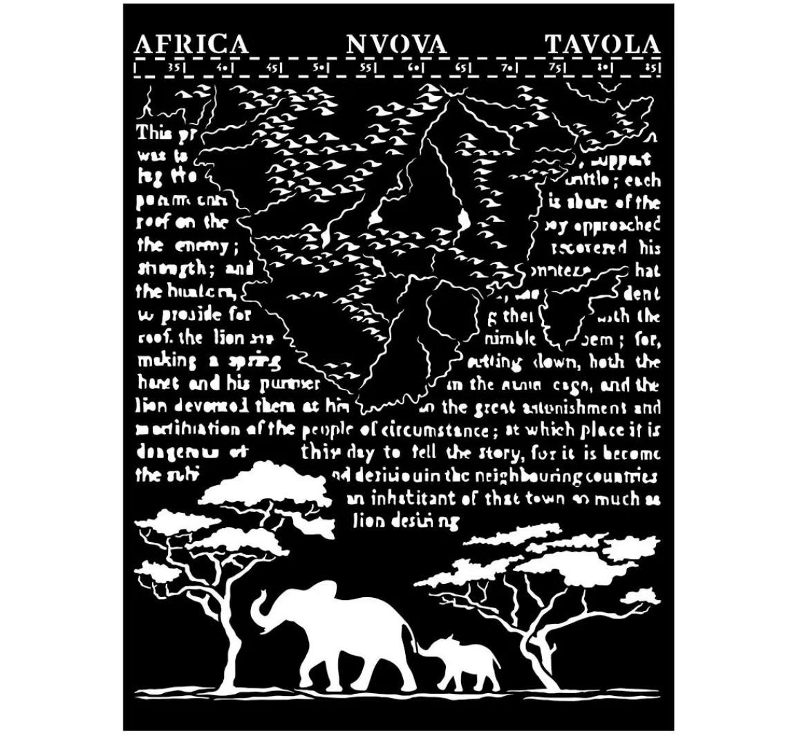 New Stamperia Schablone "Savannah Memories"