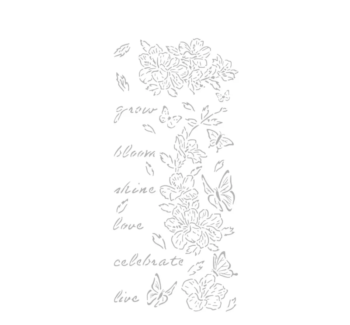 Discount Stamperia Schablone "Secret Diary - Flowers & Butterfly"