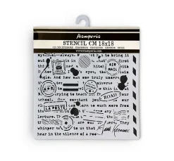 Best Stamperia Schablone "Shabby Rose - Writings"