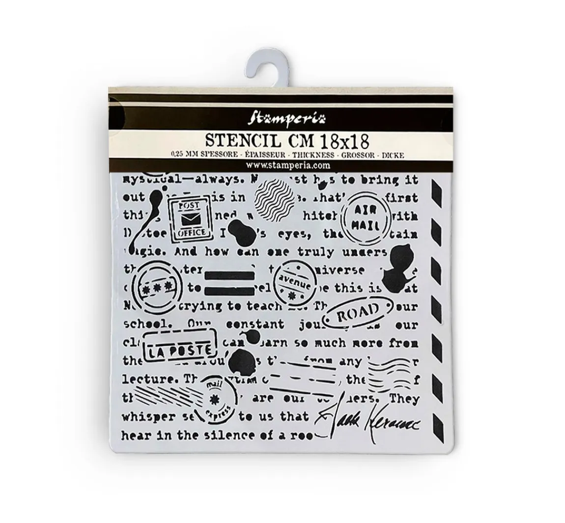 Best Stamperia Schablone "Shabby Rose - Writings"