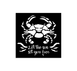 Stamperia Schablone "Silent Sea - Crab", 12x12cm