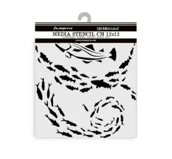 Discount Stamperia Schablone "Silent Sea - Fish"