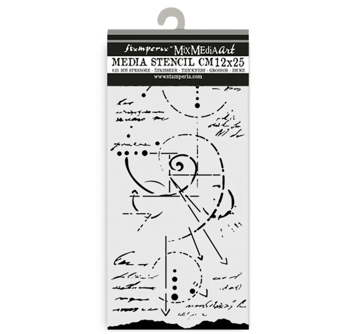 Discount Stamperia Schablone "Silent Sea - Fossil", 12x25cm
