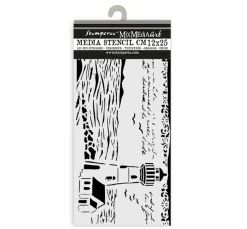 Best Stamperia Schablone "Silent Sea - Lighthouse", 12x25cm