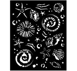 Hot Stamperia Schablone "Silent Sea - Starfish"
