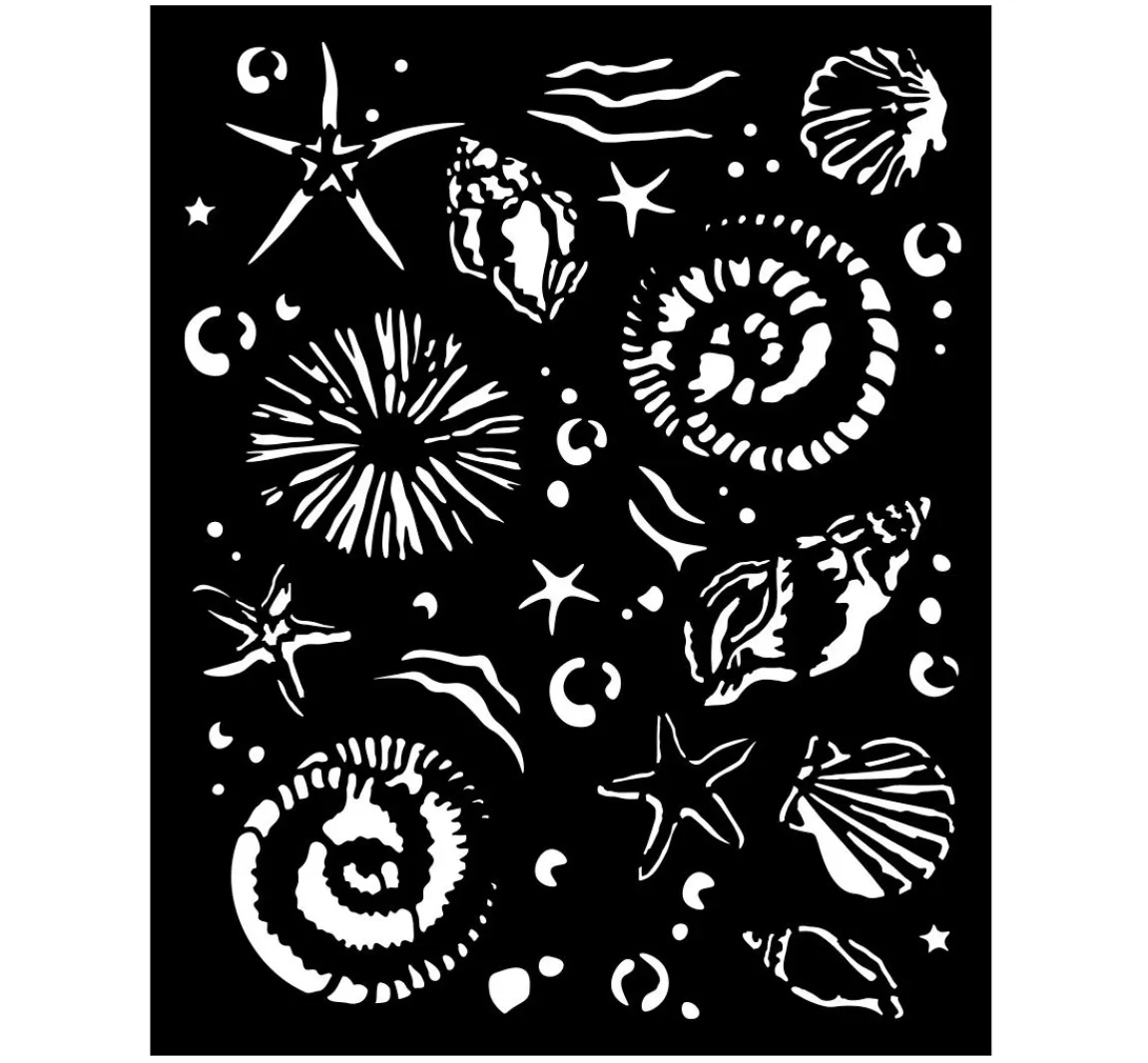 Hot Stamperia Schablone "Silent Sea - Starfish"