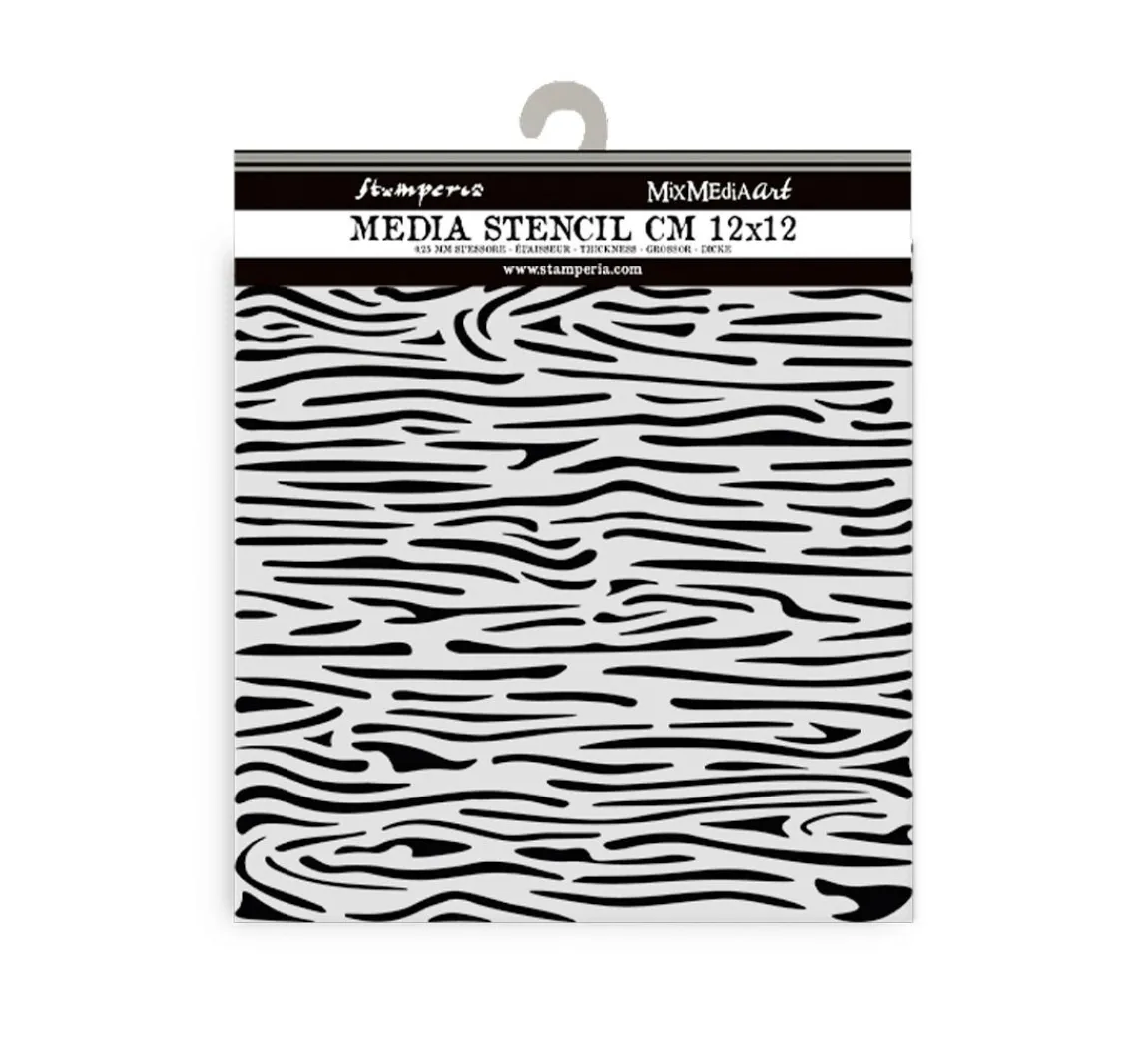 Best Stamperia Schablone "Silent Sea - Wood Pattern", 12x12cm