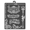 Clearance Stamperia Schablone "Songs of the Sea - Plates and trident"