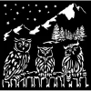 Outlet Stamperia Schablone "The Owl's House - Owls"