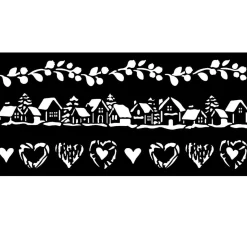 Sale Stamperia Schablone "The Owl's House - Stripes"