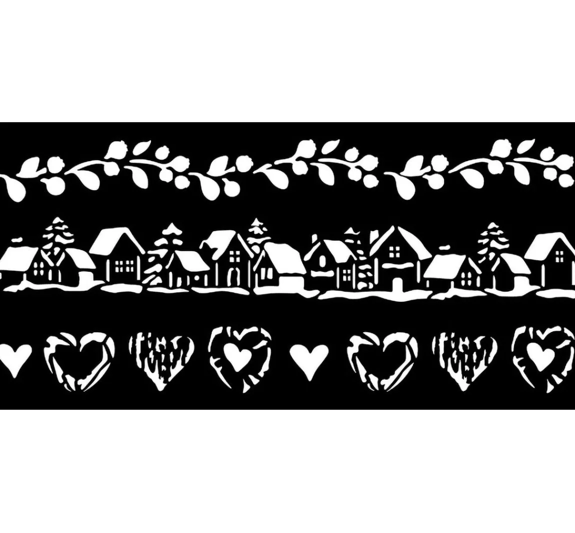 Sale Stamperia Schablone "The Owl's House - Stripes"