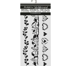 Sale Stamperia Schablone "The Owl's House - Stripes"