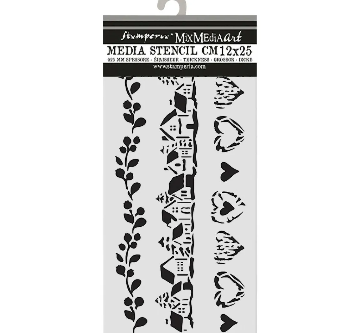 Sale Stamperia Schablone "The Owl's House - Stripes"