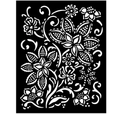 Stamperia Schablone "Timeless - Batik Flowers"