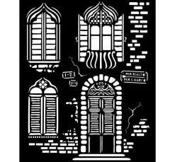 Best Stamperia Schablone "Venice", Windows
