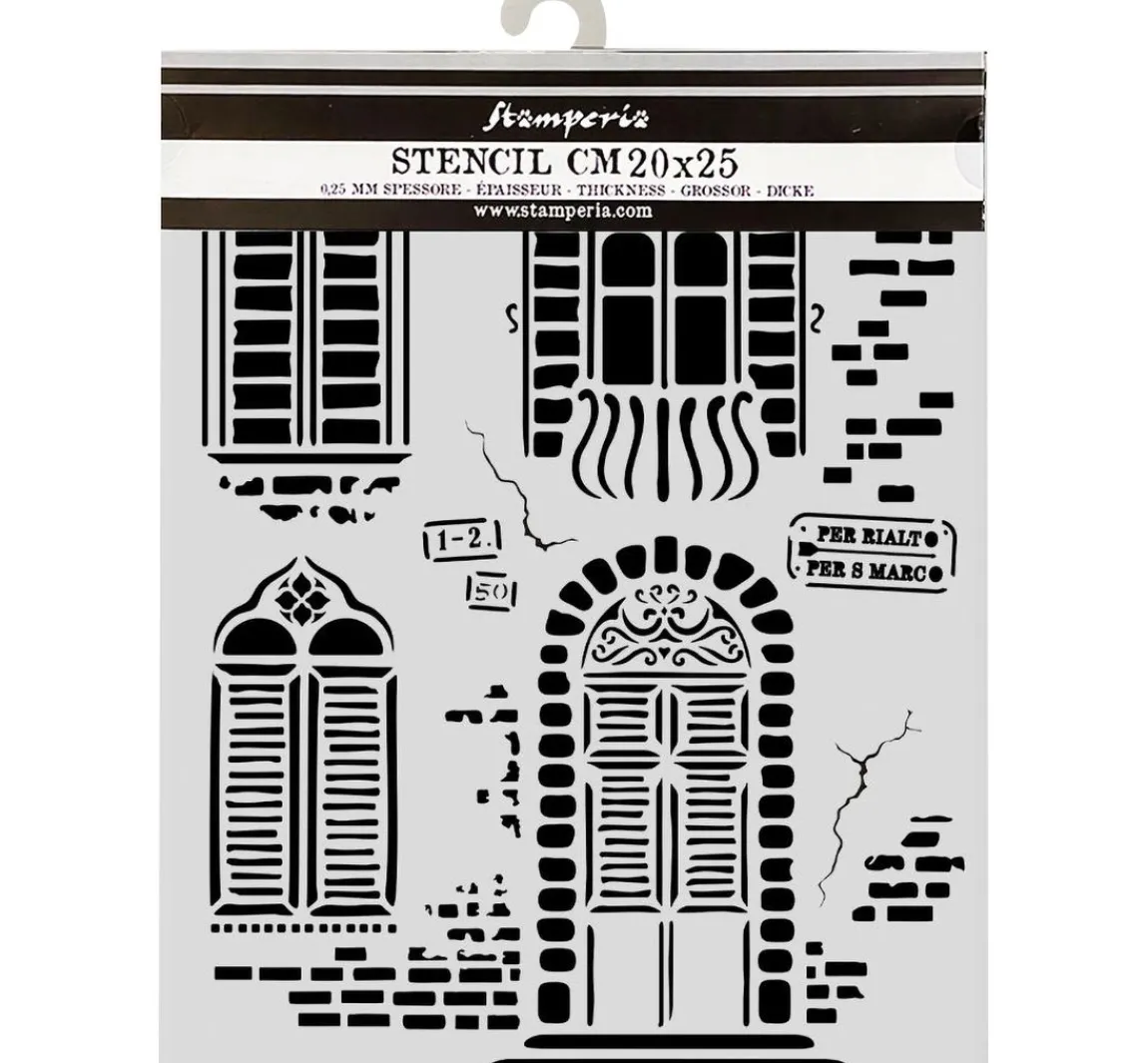 Best Stamperia Schablone "Venice", Windows