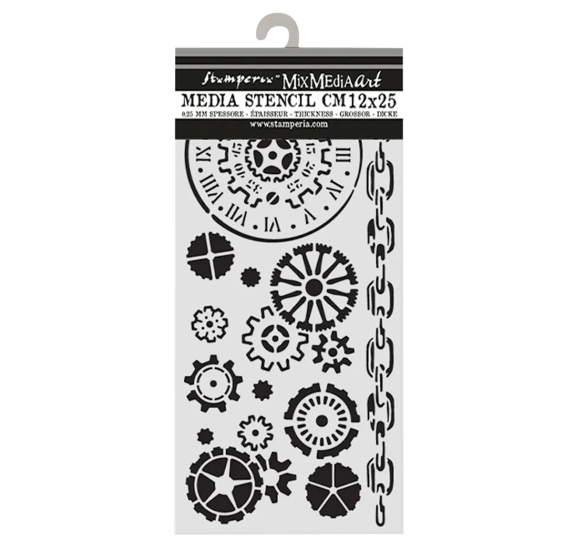 New Stamperia Schablone "Voyages Fantastiques - Mechanisms"