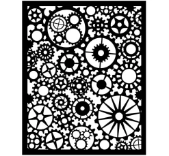 Sale Stamperia Schablone "Voyages Fantastiques - Gears Pattern"