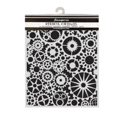 Sale Stamperia Schablone "Voyages Fantastiques - Gears Pattern"