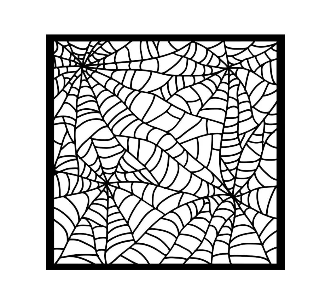 Clearance Stamperia Schablone "Whispering Woods - Spider Pattern"