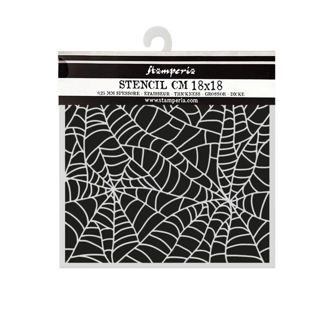 Clearance Stamperia Schablone "Whispering Woods - Spider Pattern"