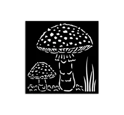 Best Stamperia Schablone "Whispering Woods - Mushrooms"