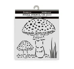 Best Stamperia Schablone "Whispering Woods - Mushrooms"