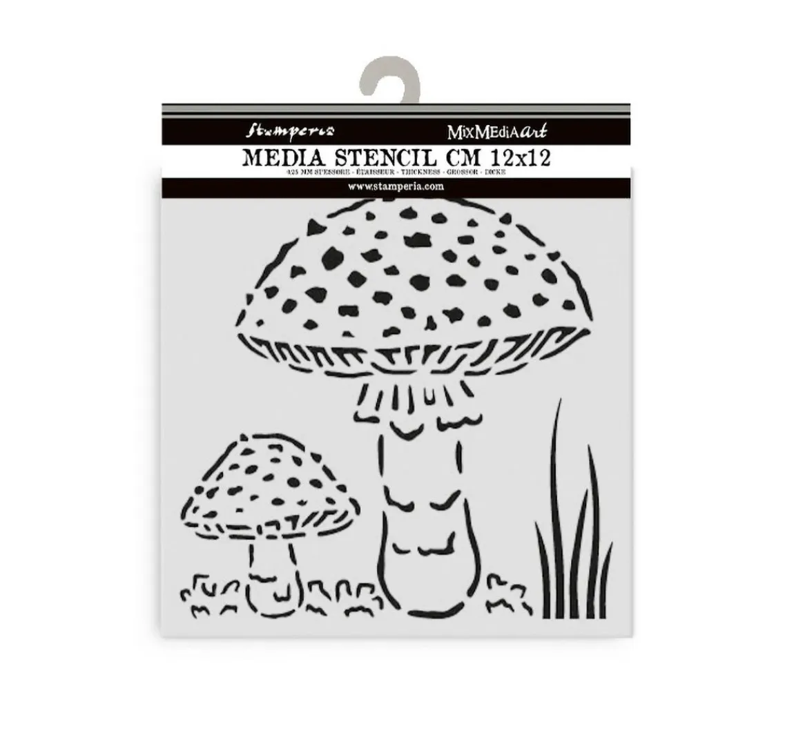 Best Stamperia Schablone "Whispering Woods - Mushrooms"