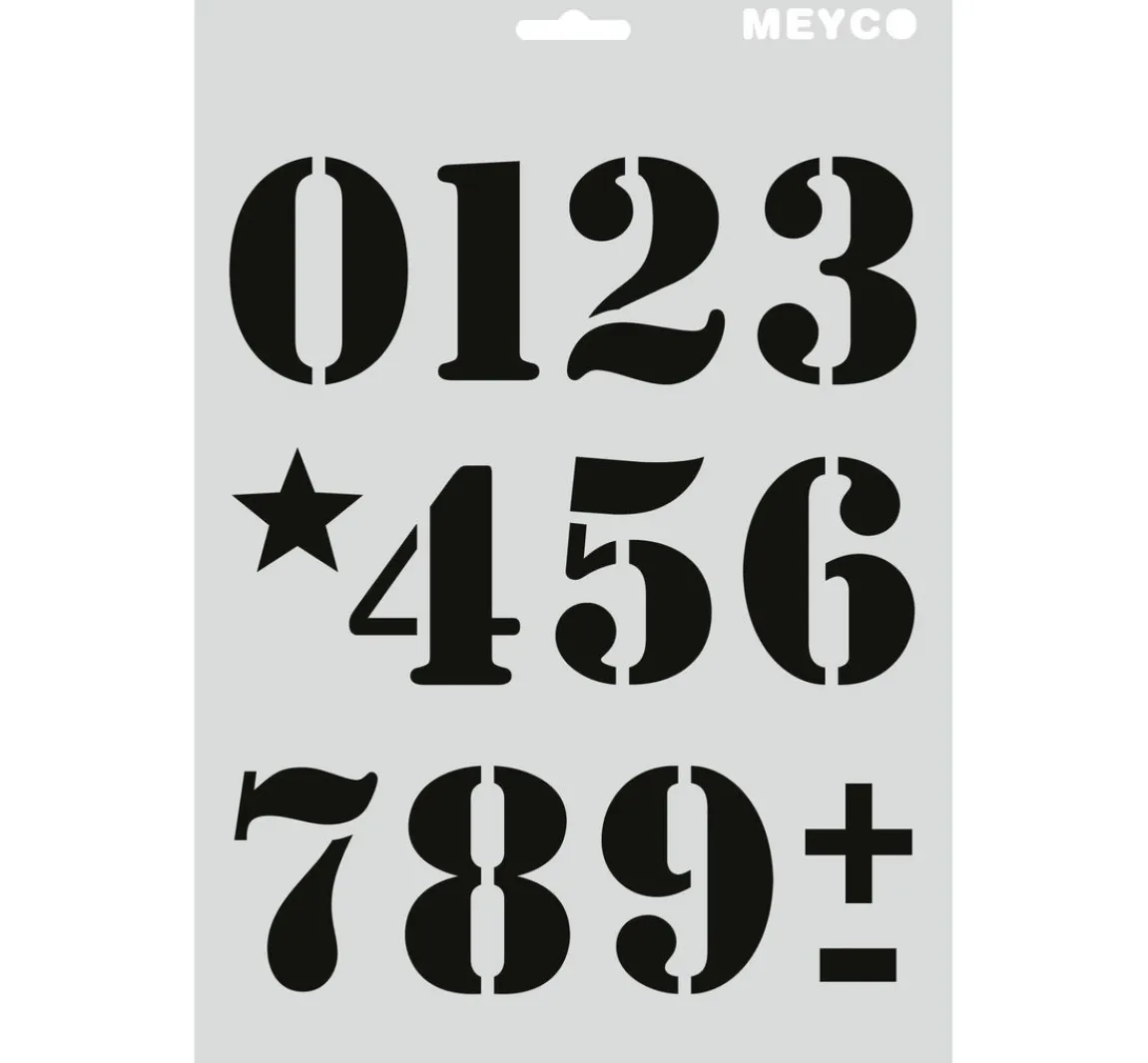 New Meyco Schablonen-Set "Buchstaben & Zahlen"