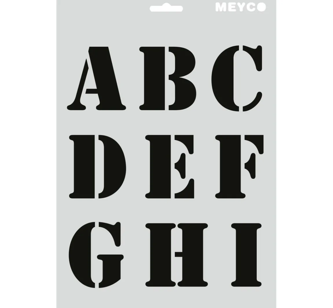 New Meyco Schablonen-Set "Buchstaben & Zahlen"