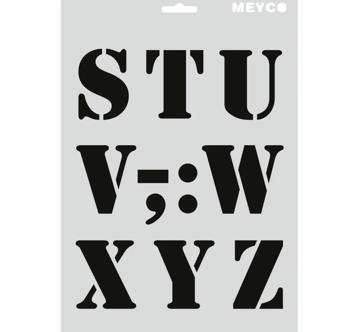 New Meyco Schablonen-Set "Buchstaben & Zahlen"